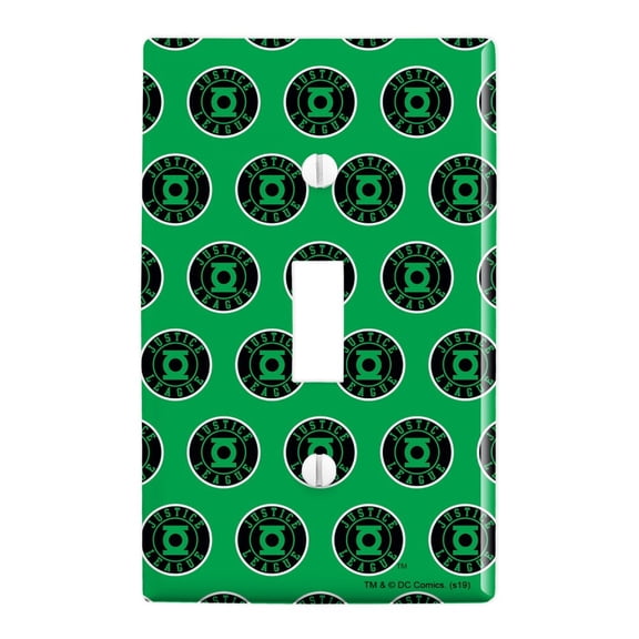 Justice League Green Lantern Athletic Logo Plastic Wall Decor Toggle Light Switch Plate Cover