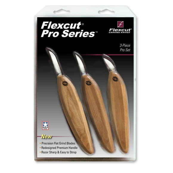 Kit de herramientas para tallar madera FLEXCUT Pro Series, paquete de 3 unidades FP200