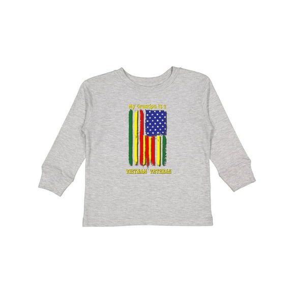 Inktastic My Grandpa is a Vietnam Veteran Boys or Girls Long Sleeve Toddler T-Shirt