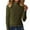 Camouflage, variant on Women's Thermal Fleece Base Layer Top, Semi-Turtleneck Long Sleeve Shirt, Soft Warm Lining T-Shirt, Comfortable Slim Fit Layering Essential, Autumn Winter Inner Wear Blackish Green L