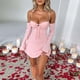 thumbnail image 3 of Mini Vestido De Verano Vestido sin espalda para mujer, color sólido, estilo sexy, ajustado, informal, para uso diario Kuymtek Rosa L para Mujer, 3 of 6