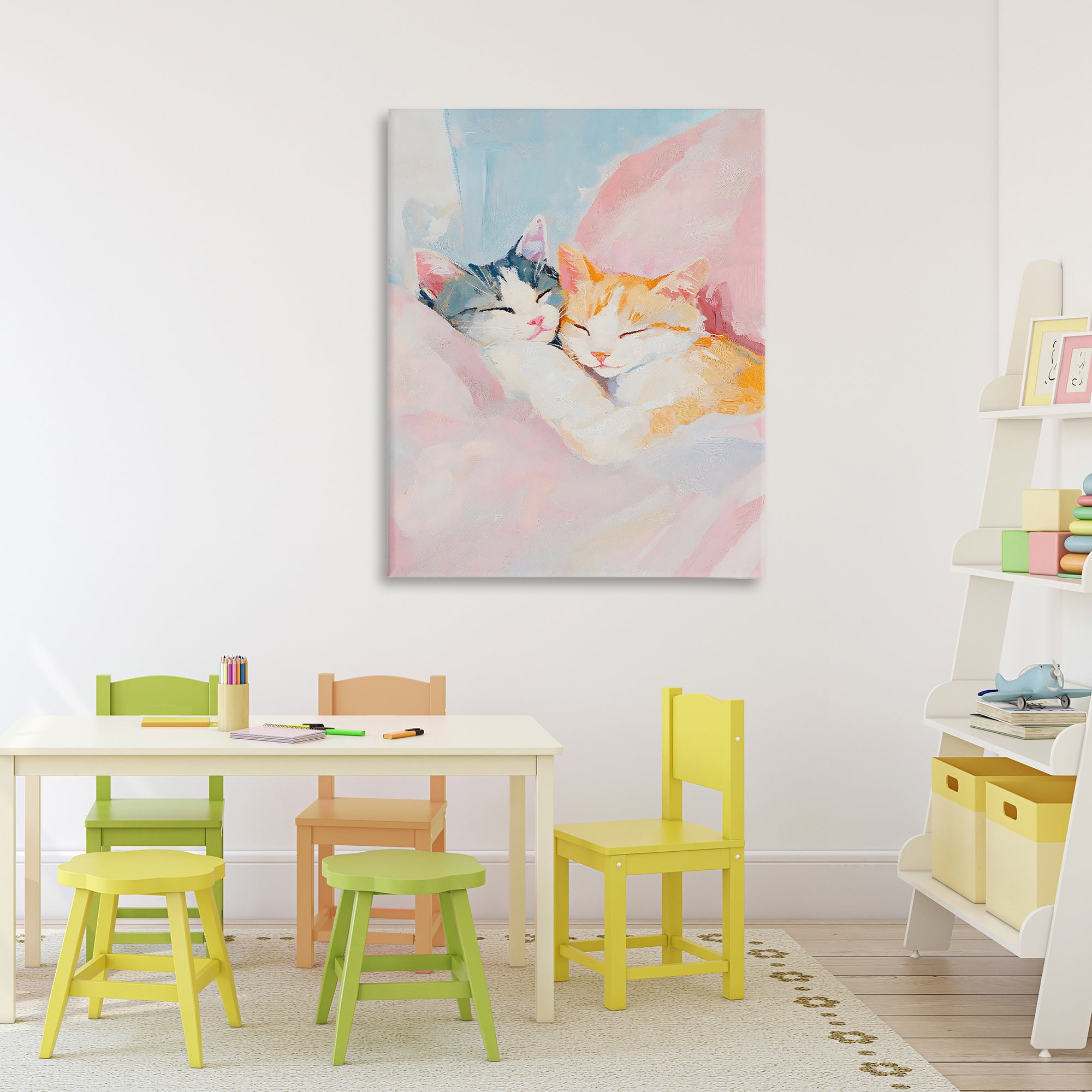 Stupell Industries Sleeping Kittens Embrace Canvas Wall Art, design by The Prints Vibe
