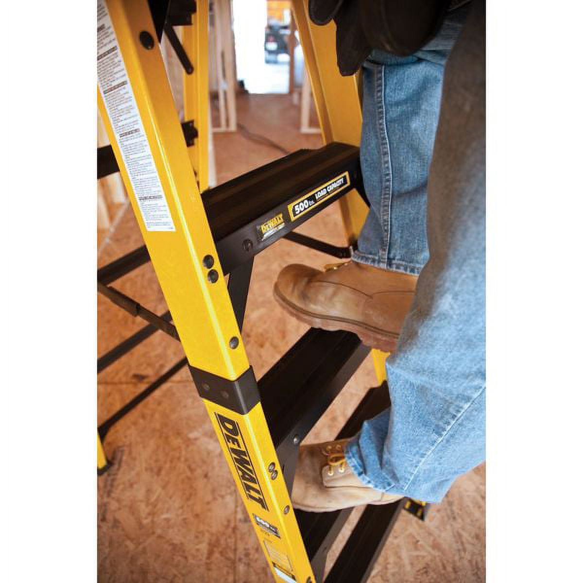 DeWalt 8-Foot Fiberglass Step Ladder, 500-Pound Load Capacity, Type IAA, DXL3810-08