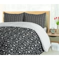 thumbnail image 5 of Ambesonne Hearts Duvet Cover Set, Bicycles and Hearts, 2-Calking, Dark Grey and White, 5 of 7