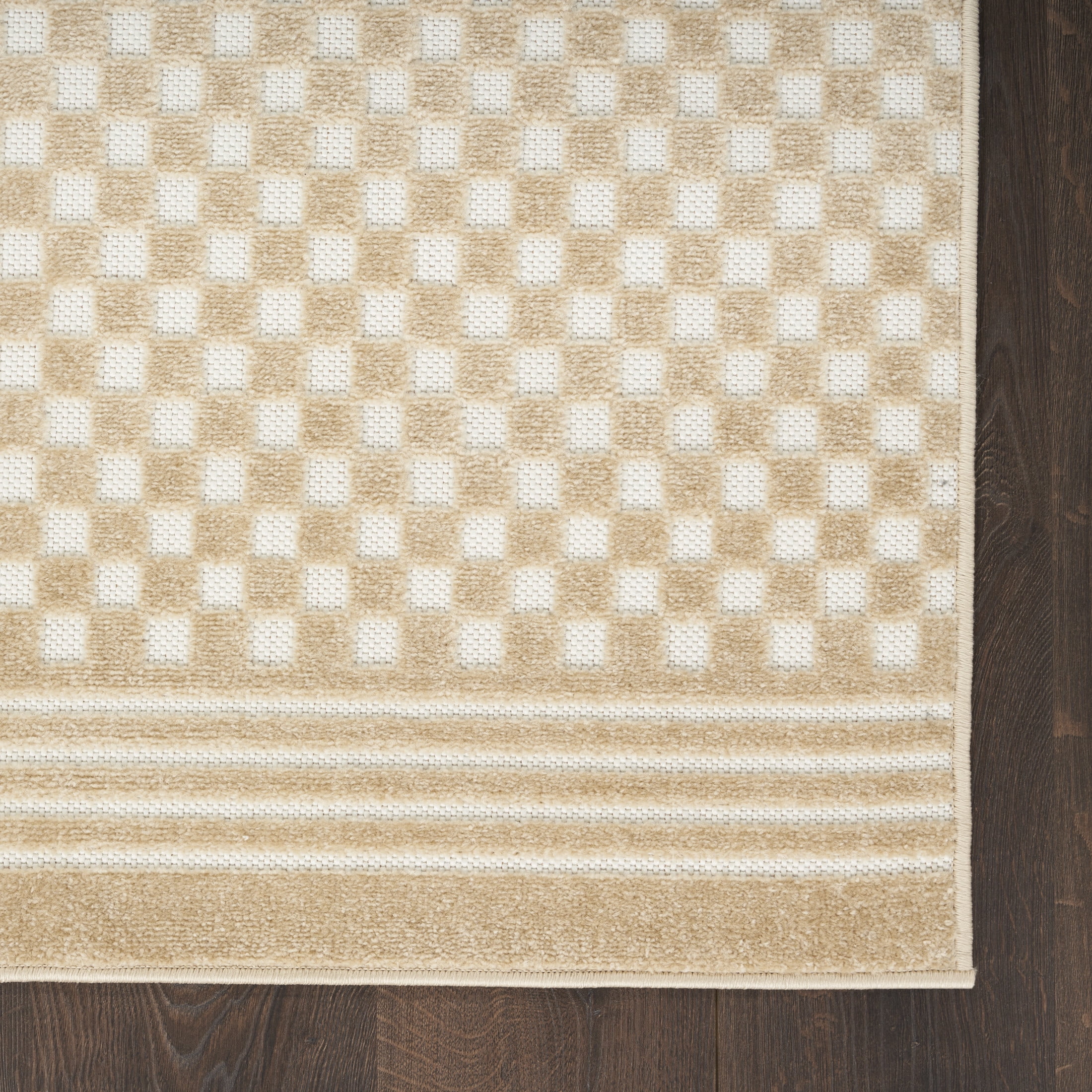 Nourison Casual 2' x 6' Taupe Modern Indoor Rug