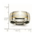 thumbnail image 6 of Chisel Titanium Polished with 14k Gold Inlay 10mm Band, 6 of 7