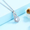 thumbnail image 1 of Sterling Silver Solitaire Infinity necklace with crystals from Swarovski, 1 of 1