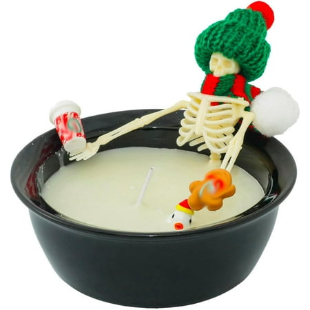 Halloween Skeleton Candle Halloween Skeleton Candle Gothic Vintage Fall Home Decor Halloween Decorations Indoor Skull Candles Gothic Decoration for Farmhouse Room Apartment Table Desk (Green)