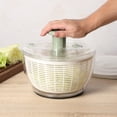 thumbnail image 3 of Sur La Table Kitchen Essential 6.3 Qt Salad Spinner, Fruit Wahser, Washing Bowl with Strainer, Vegertable Cleaner, Lettuce Washer - Juniper Green, 3 of 3