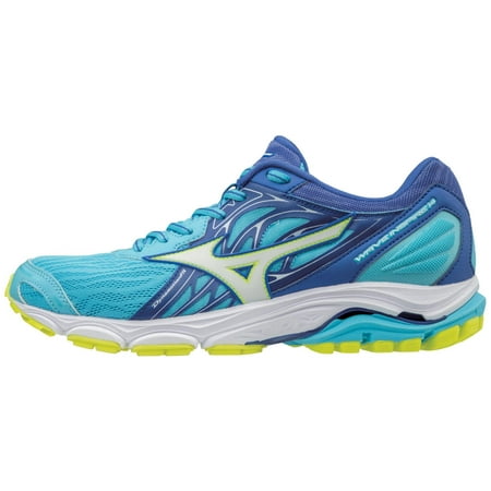 mizuno women's wave inspire 14 running shoe, aquarius/white, 12 b us