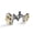 Color 1, variant on Men's Classic Stainless Steel, Fox and Butterflies Pattern Cufflinks Business Wedding Shirts, Black