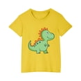 thumbnail image 3 of Prix le Plus Bas Garanti: T-Shirt en Coton pour Tout-Petits, Mode Mignon Col Rond Imprimé Manches Courtes, Parfait pour Port Décontracté, Temps de Jeu, et Tenues de Jour Confortables Jaune SOPATENOR 4 Ans, 3 of 6