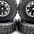 thumbnail image 2 of Vogacara RCGOFFLOW-llantas de plástico resistentes al desgaste, 8 Uds., neumáticos para llantas de control remoto 1/24, FMS FCX24, pieza de Kits de construcción modelo Negro, 2 of 6
