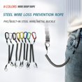 thumbnail image 2 of 2pcs Coiled Steel Wire Retractable Lanyard Heavy Duty Safety Rope Boating Fishing Tools Lanyards Fishing Accessories, 2 of 4