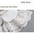 thumbnail image 4 of LoudSung False Collar Detachable Half Shirt Blouse Fake Collar Floral Lace Double Layer Cape Shawl Elegant for Women Girls, 4 of 8