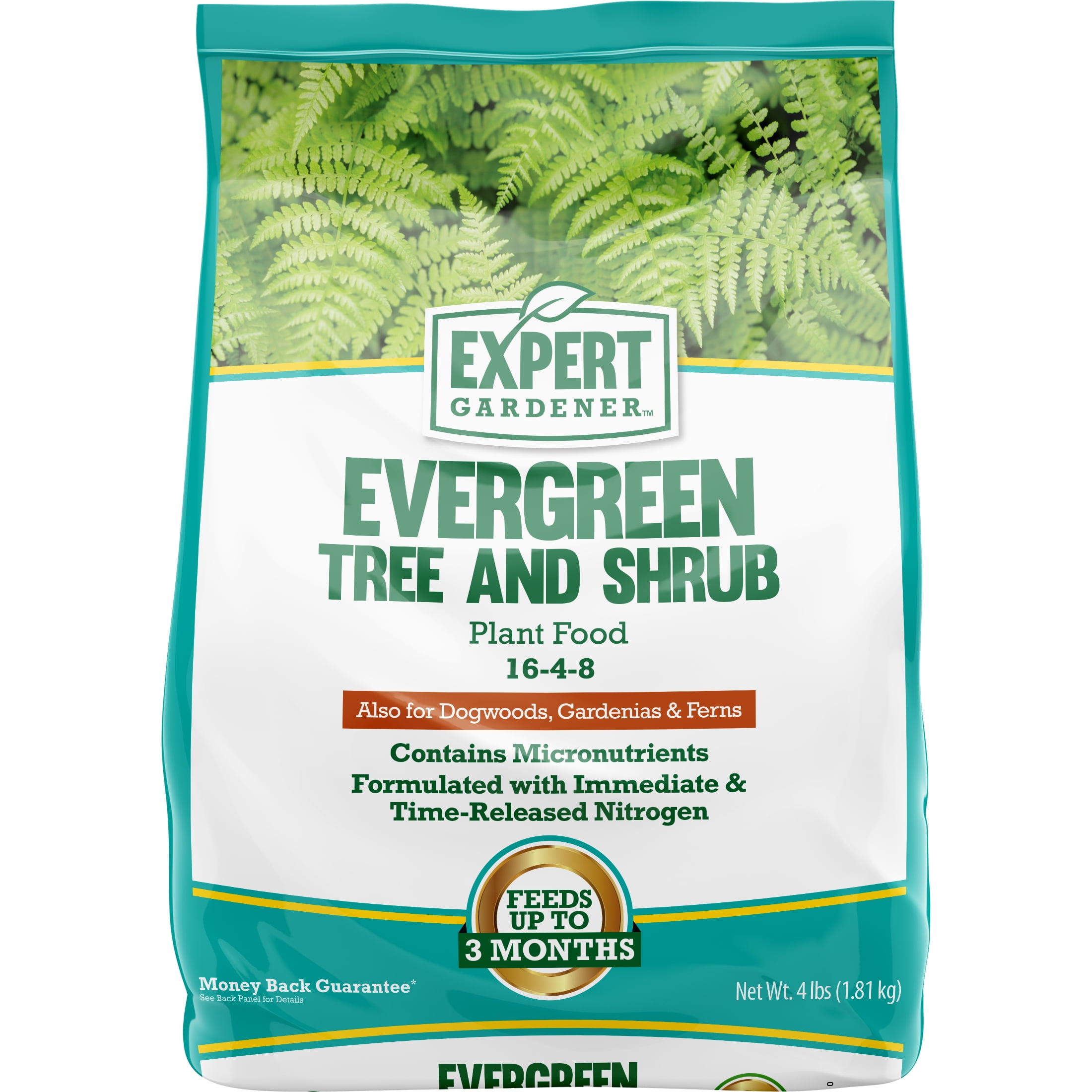 Expert Gardener Evergreen Tree and Shrub Plant Food, 16-4-8 Fertilizer, 4 lb.