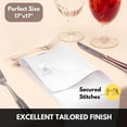 thumbnail image 6 of Softopia Cotton Dinner Table Fabric Napkins 17"x17", Set of 4, White, 6 of 7