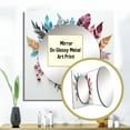thumbnail image 3 of Designart "Boho Flowers Bouquet Blue And Pink" Abstract Botanicals Square Mirror For Wall Decor - Large Pink Square Printed Wall Mirror Art - Square Modern Mirror - Wall Mounted Square Large Mirror, 3 of 5