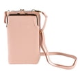 thumbnail image 2 of Monedero para Teléfono Móvil Nikou con Cremallera y Hebilla de Hardware Cuero PU Color Rosa, 2 of 15