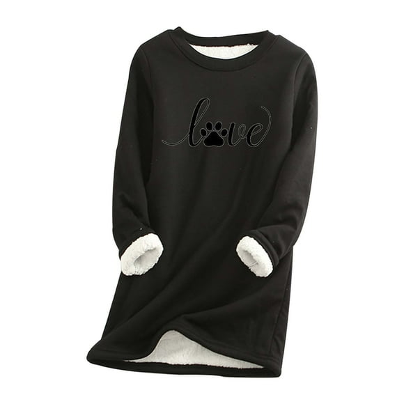 Women's Casual Print Thermal Underwear Top Heavy Warm Lamb Wool Long Fall Bottoms Base Layer