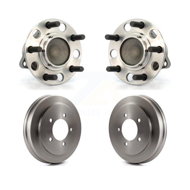 Transit Auto Rear Drum Brake and Wheel Hub Bearing Assembly Kit for Car Jeep Patriot Compass Dodge Caliber Chrysler Sebring Avenger - Left Right Side (Driver Passenger) K7D-100401