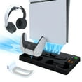 thumbnail image 1 of Cooling Station Stand for PS5 Slim, Dual Controller Charging Station, 3-Stage Cooling Fan, 3 USB Hubs, Headphone Holder for PS5 Slim Disc/Digital Edition Console, 1 of 6