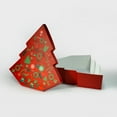 thumbnail image 4 of Geoto Christmas Tree Shaped Christmas Eve Gift Box, Stackable Xmas Present Boxes, Green/Red Gift Boxes with Lid(Red), 4 of 5