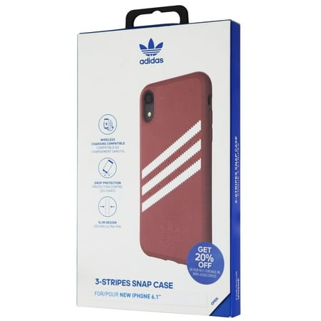 Adidas 3-Stripes Snap Case for Apple iPhone XR - Pink / White