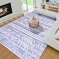 thumbnail image 3 of Ultrug Soft Boho Area Rug Moroccan Geometric Rugs Washable Carpet for Bedroom Living Room Home Decor,4'x6',Blue Purple, 3 of 7