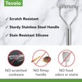 thumbnail image 5 of Tovolo Silicone Potato Masher (Oyster Gray) - Meat Masher/Food Prep Tool with Ergonomic Design | High Heat Resistant | Non-Stick Kitchen Utensil, 5 of 6