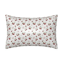 KLL Cherry Berries Pattern Silk Pillowcase for Hair and Skin Standard Size 20"X 30" Soft Breathable Pillow Covers for Sleeping