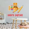 thumbnail image 1 of KIDS DAYCARE - Vinyl Child Care Multicolored Decoration Sticker Teddy Bear Alphabet Cube Toys Design Adhesive Kids Playroom Nursery Personalized Name Wall Decal 40" x 36", 1 of 3