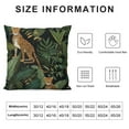thumbnail image 5 of HENGT Throw Pillow Cover Leopards and Tropical Leaves Pillow Case Cushion Cover Sofa Outdoor Decorative Square, 5 of 5