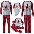 thumbnail image 1 of KASAAS Pijamas de Navidad para la familia Pjs conjuntos a juego para mujeres hombres divertidos trajes de Navidad para parejas, 1 of 3