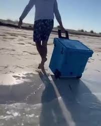 Happi Cooler Oasis , Game Table & Ice Chest , Portable & Durable, Perfect for Camping & Tailgating (Blue)