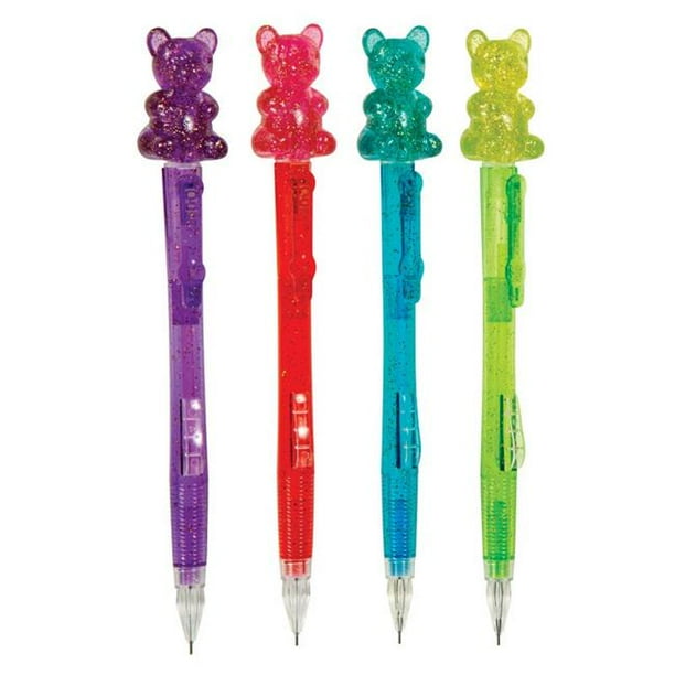 0.7 mm Scented Glitter Gummy Bear Mechanical Pens - Case of 48 ...