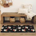 thumbnail image 4 of Pioneer Flower Floral Print Pattern Bathroom Rugs Mat, Non Slip Microfiber Bathroom Rug with Rubber Backing, Soft Mats for Bathroom Floor Tub Shower, 17"x47", 4 of 5
