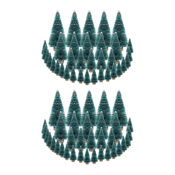 70 Piezas de áRbol de Navidad en Miniatura, áRboles de Nieve Artificial, áRboles de Pino para Navidad, Manualidades, Decoración de Fiestas (4 Tamaños)