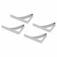 thumbnail image 1 of Lot de 4 grandes pinces antidérapantes en acier inoxydable pour nappe 10,5 x 7 cm, 1 of 4