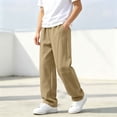 thumbnail image 4 of Jessboyy Sweatpants for Boys Loose Fit Straight Leg Open Bottom Sweatpant with Pockets Elastic Waist Casual Fall Winter Boy Pants Khaki,7-8 Years, 4 of 9
