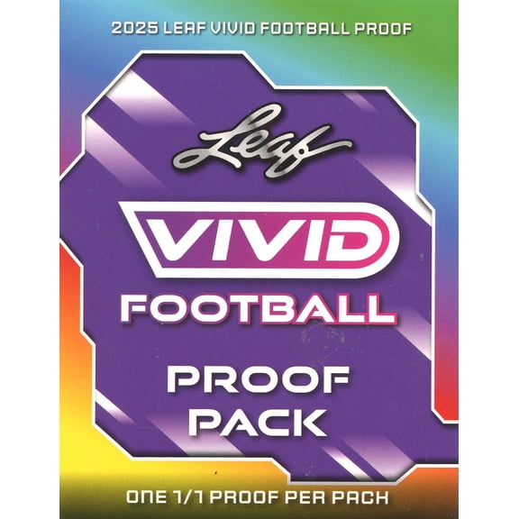 NFL Leaf 2025 Vivid Football Proof Trading Card Pack [One 1/1 Proof]