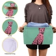 thumbnail image 3 of Yayeee 2 Pack Canvas Storage Basket with Handles for Shelves Fabric Bins Closet Organizer, Pink Cheetah, 3 of 8