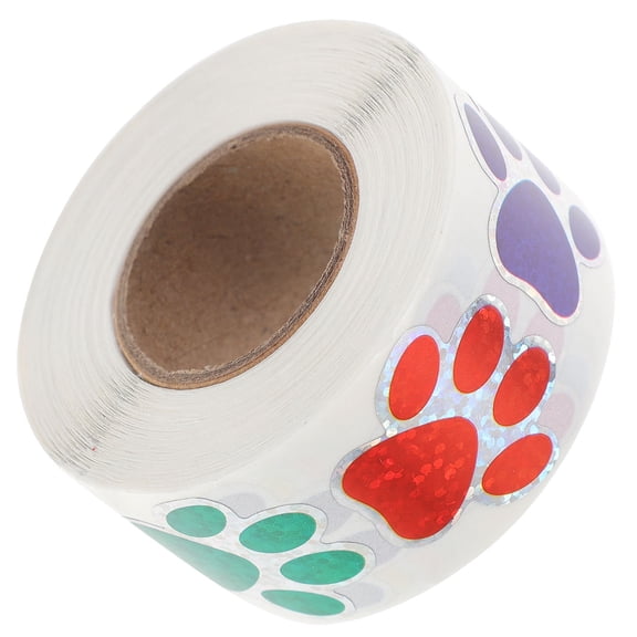 NICEXMAS Adhesive Paw Print Wall Decals in Assorted Colors for Home Decor and Kids Room Decoration