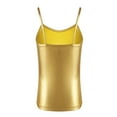 thumbnail image 2 of YiZYiF Girls Shiny Dance Tank Top Metallic Camisole Vest Performance Costume Gold 8, 2 of 7