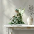 thumbnail image 7 of Zhi Green Forest Fairy Acrylic Decor With Floral Crown, Great for Living Room And Home Decor, Elegant Ornament For Shelf And Accents, 7 of 7