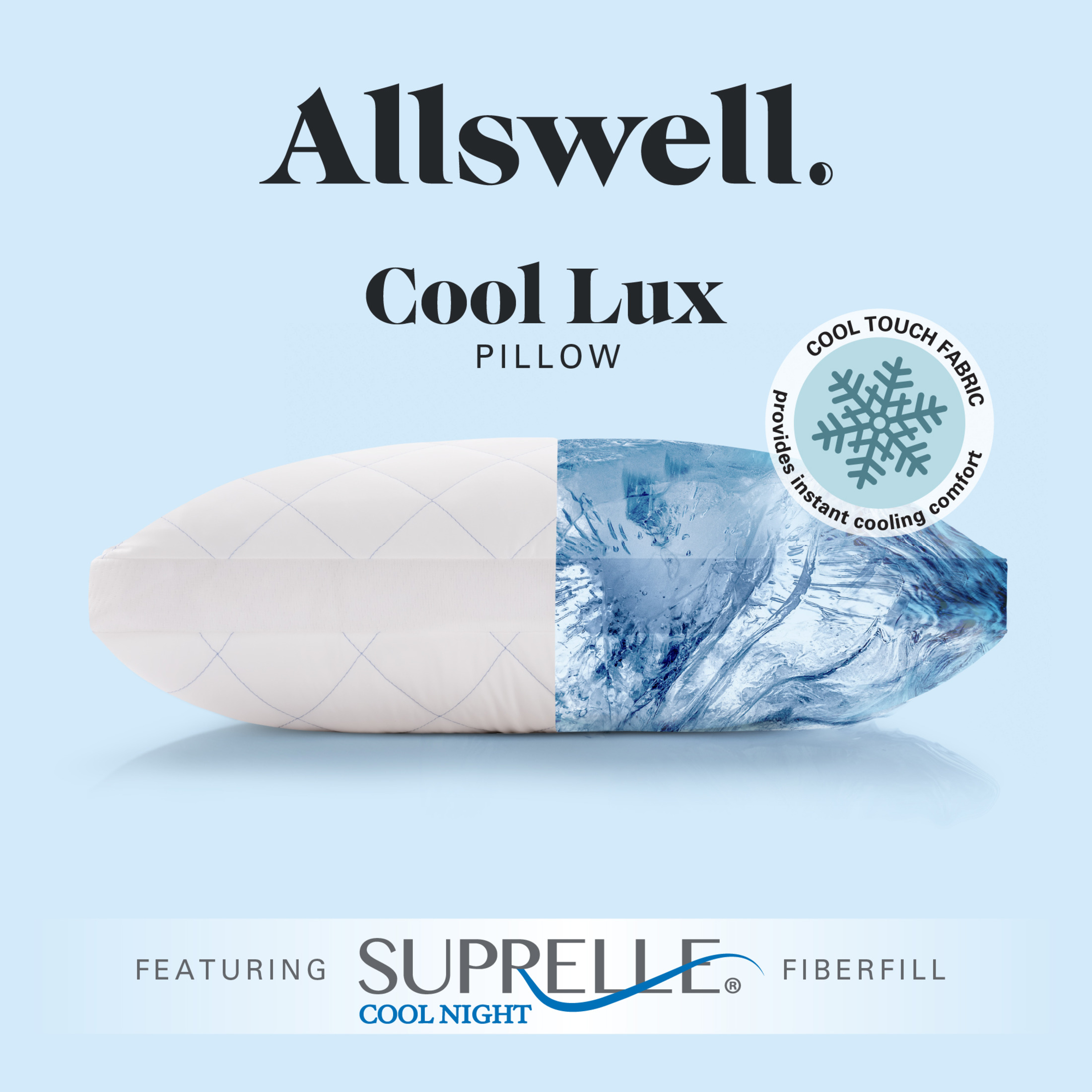 Allswell Cool Lux Cooling Bed Pillow, Standard/Queen