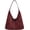 Red, variant on Vintage Suede Tote Bag for Women Casual Large Capacity Shoulder Bag Travel Satchel Bags Ladies Handbags