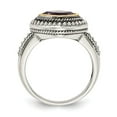 thumbnail image 5 of Auriga Fine Jewelry 925 Sterling Silver and Gold Amethyst Engagement Ring Size 8 for Women, 5 of 6