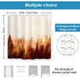 thumbnail image 4 of Fall Misty Forest Shower Curtain Set,Nature Mountain Shower Curtain with Metal Hooks,Fantasy Fog Magic Tree Bath Curtain for Bathroom,Yellow Bath Curtain,Waterproof Polyester Fabric-72 Wx72 L, 4 of 5