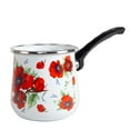 thumbnail image 2 of Eenameled Aluminum Coffeepot with Handle to store Hot Coffee Poppies Enamel Coffee Pot Coffee Warmer Camping Coffee Pot 0.7-qt. (0.65 L), 2 of 9